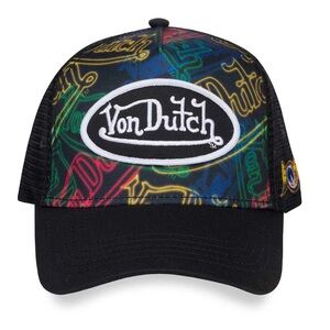 Von Dutch Black Neon New Trucker Hat